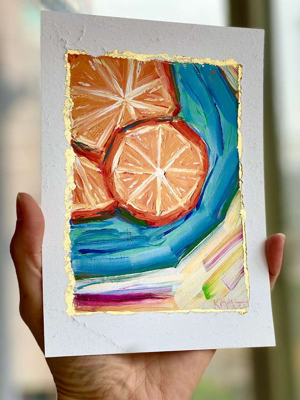 22K Gold Leaf Embellished Dirty Oranges