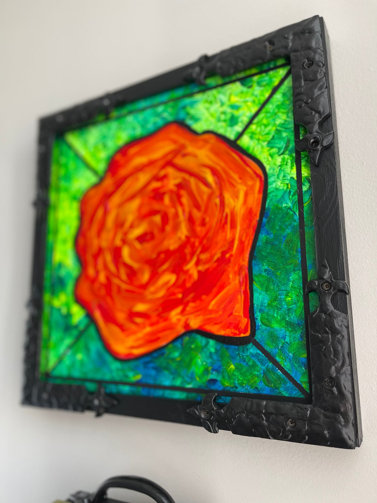 Rose Window 10" by 10" Painting