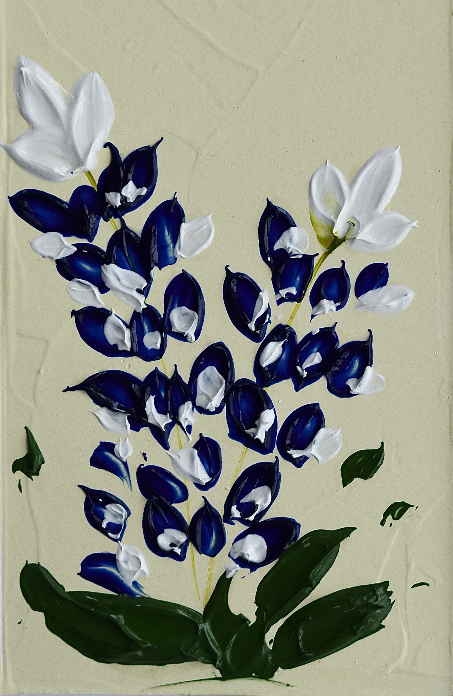 Glimmering Bluebonnets Acrylic Painting