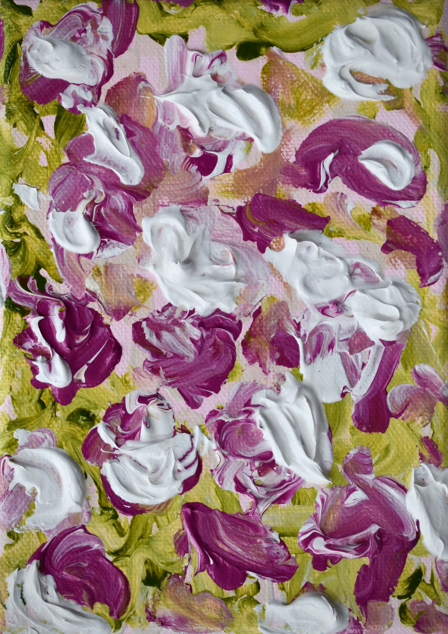 Abstract Primroses Acrylic Canvas Painting