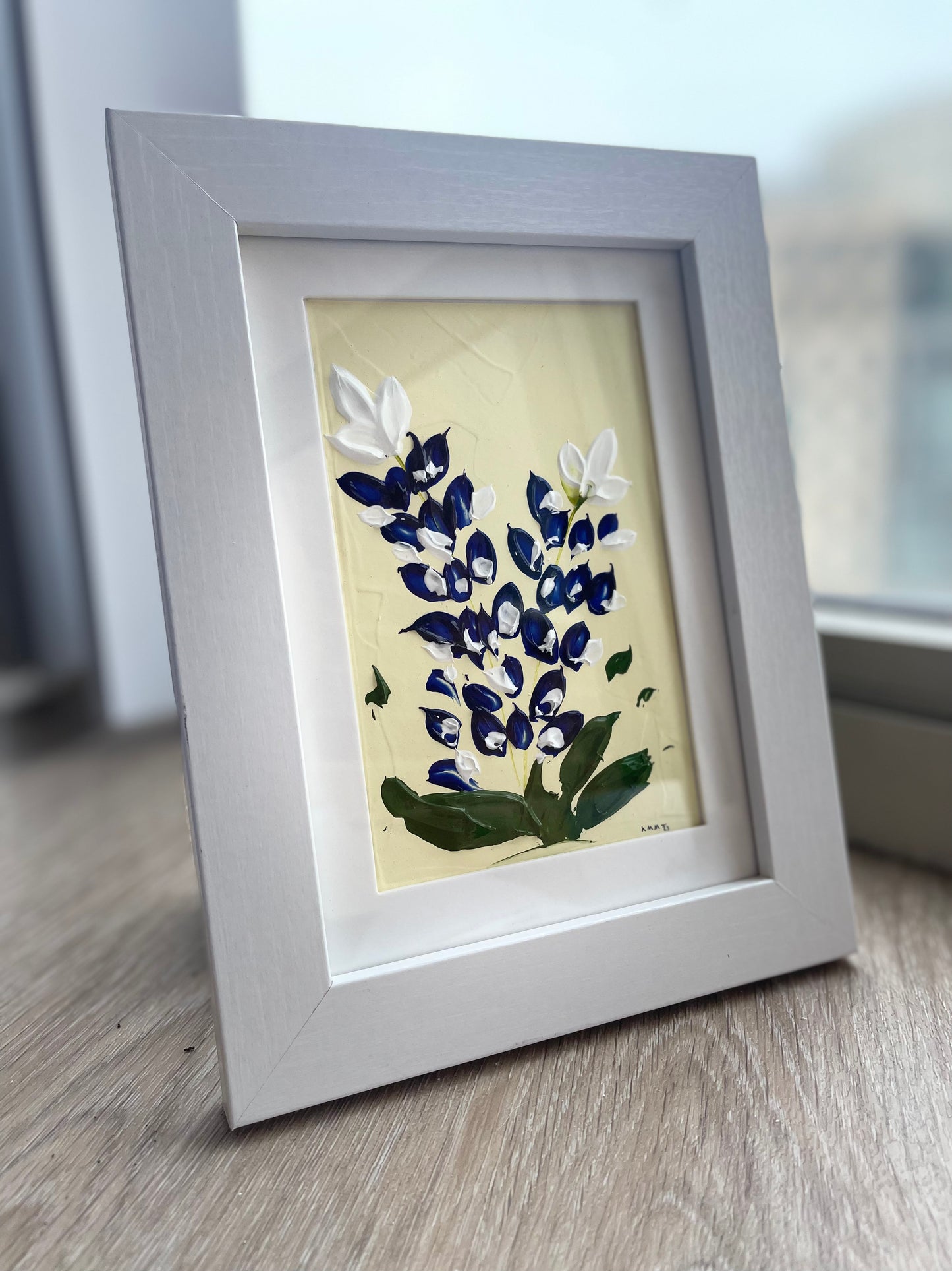 Glimmering Bluebonnets Acrylic Painting