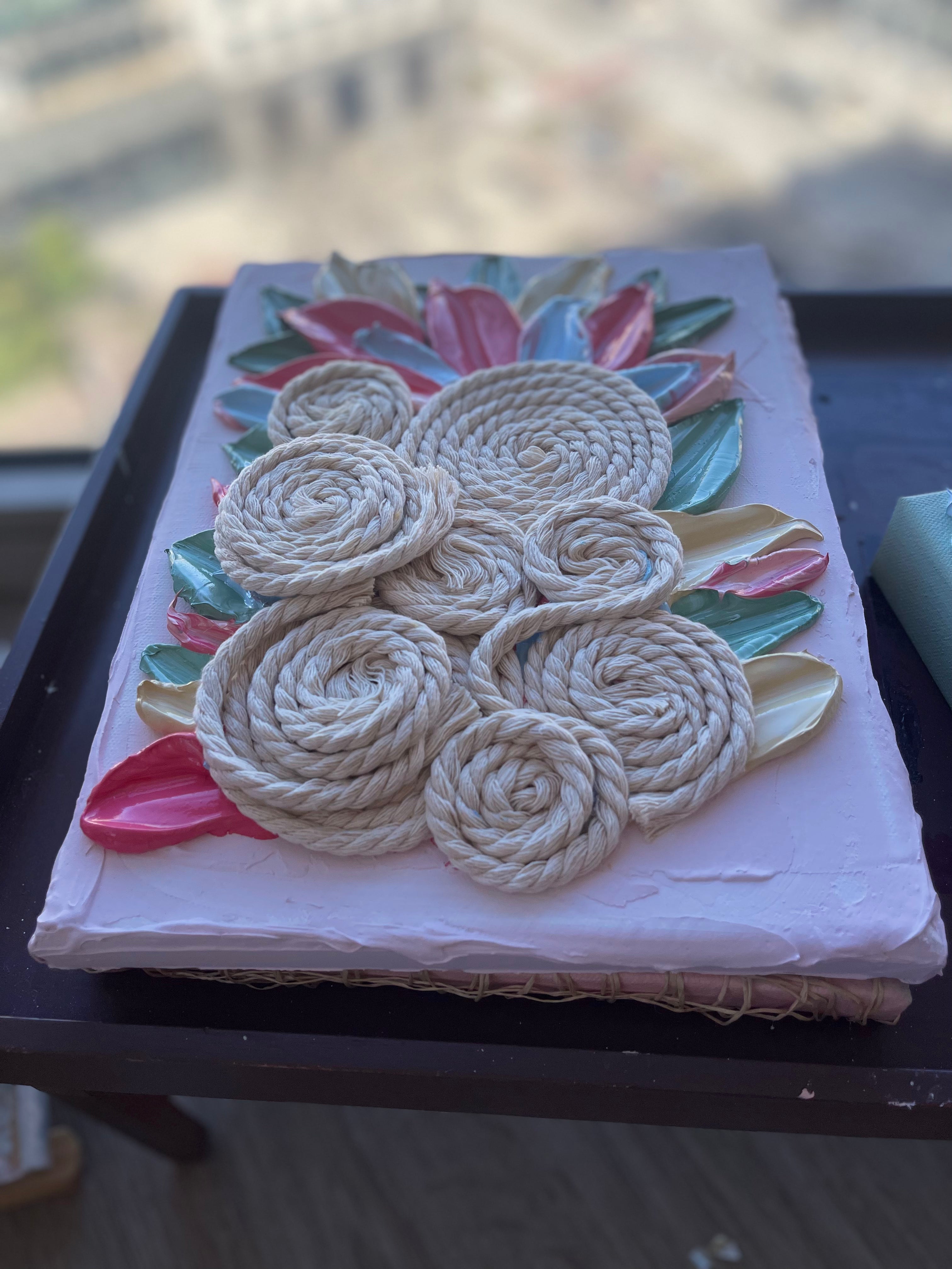 Nautical Bouquet Mixed Media Painting