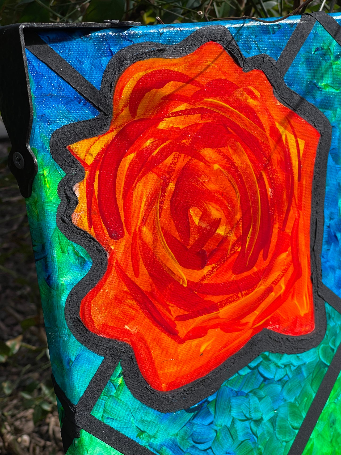 Rose Window Large Acrylic Painting