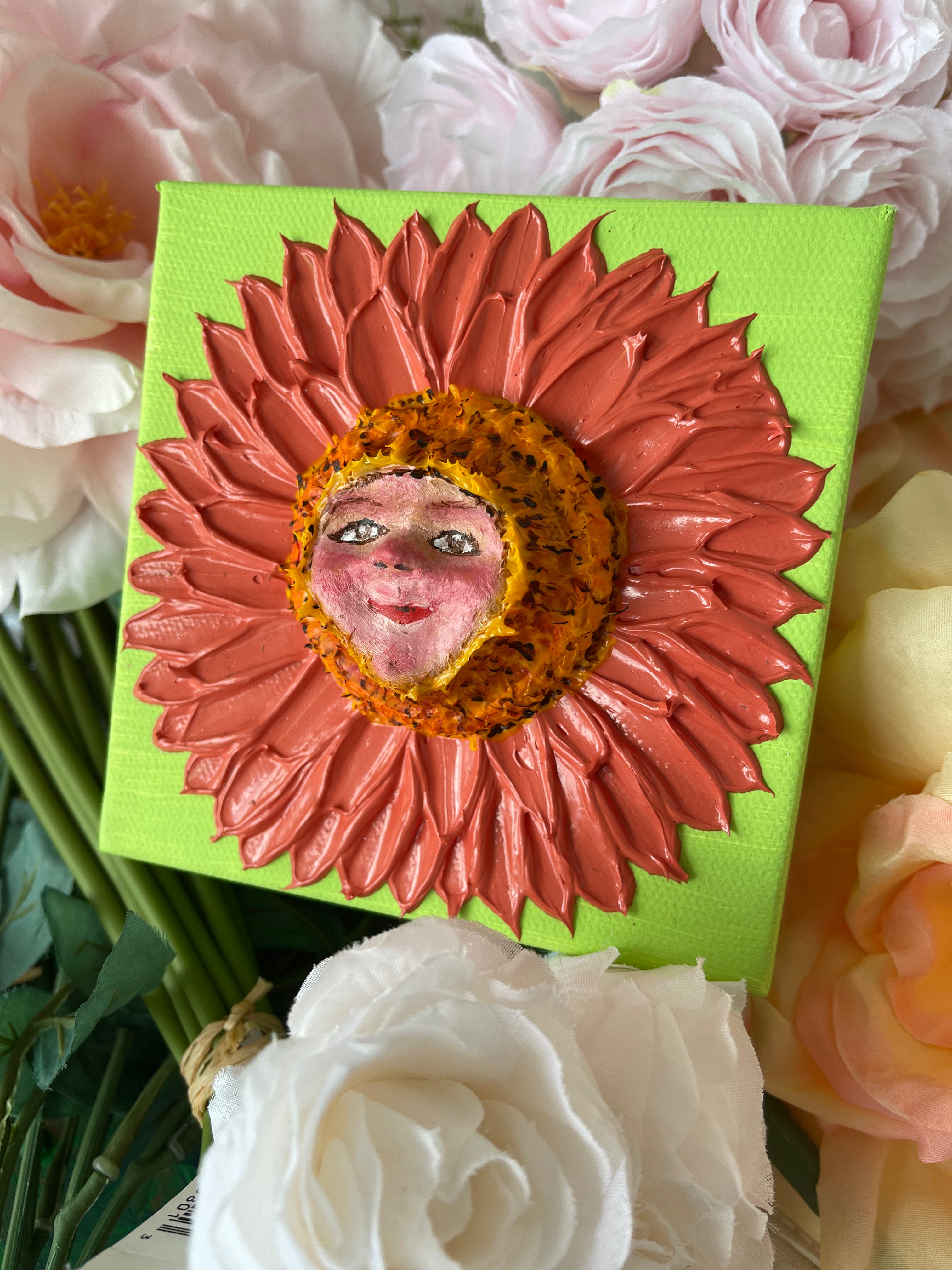 Garden Granny Mini Sculpture Painting