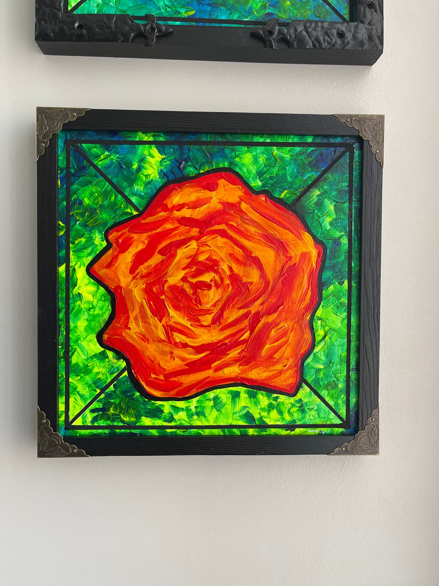 Rose Window 10" by 10" Painting