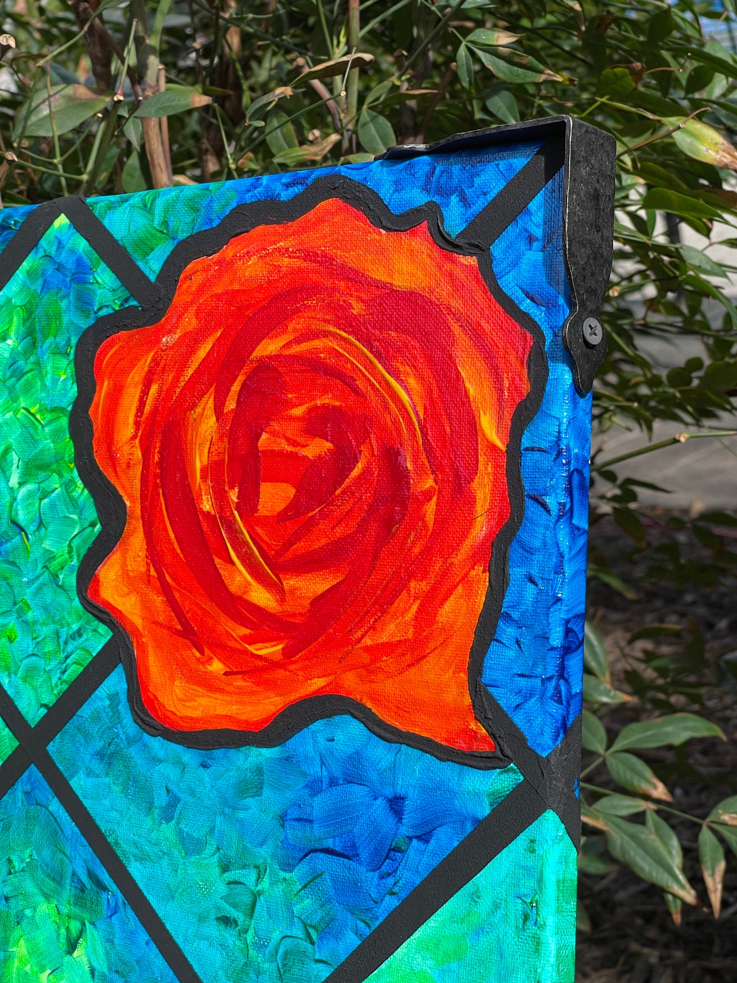 Rose Window Large Acrylic Painting