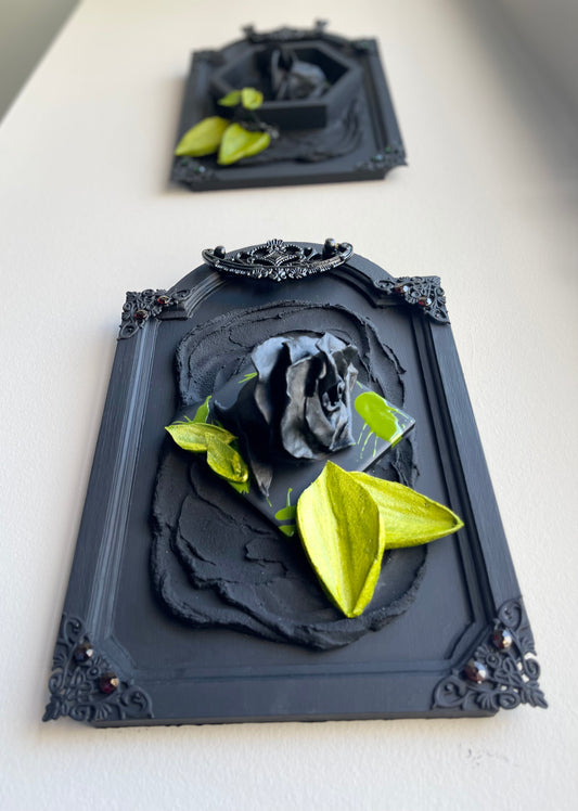 Ruby Alt Rose Black Sculpture Painting