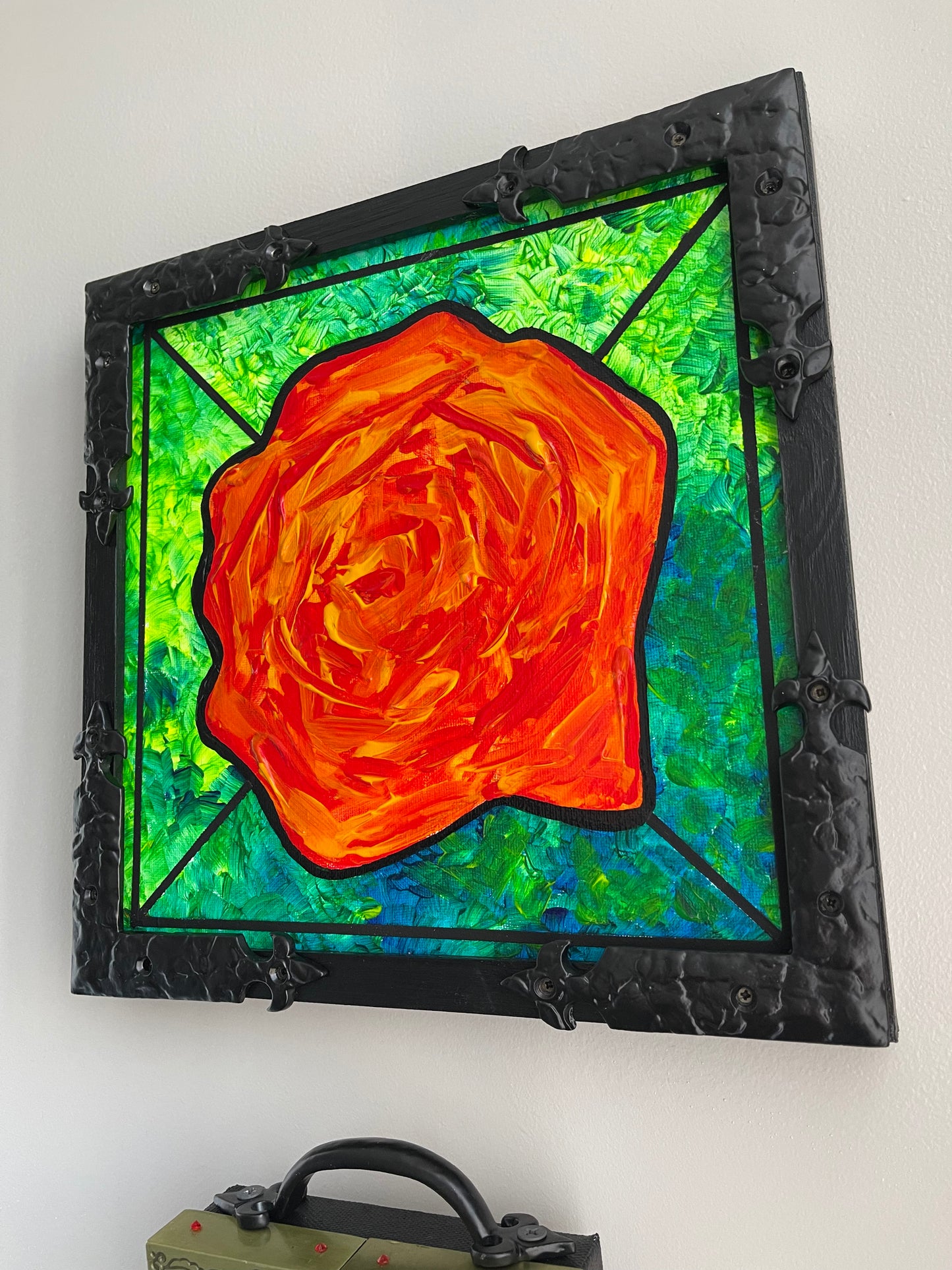 Rose Window 10" by 10" Painting