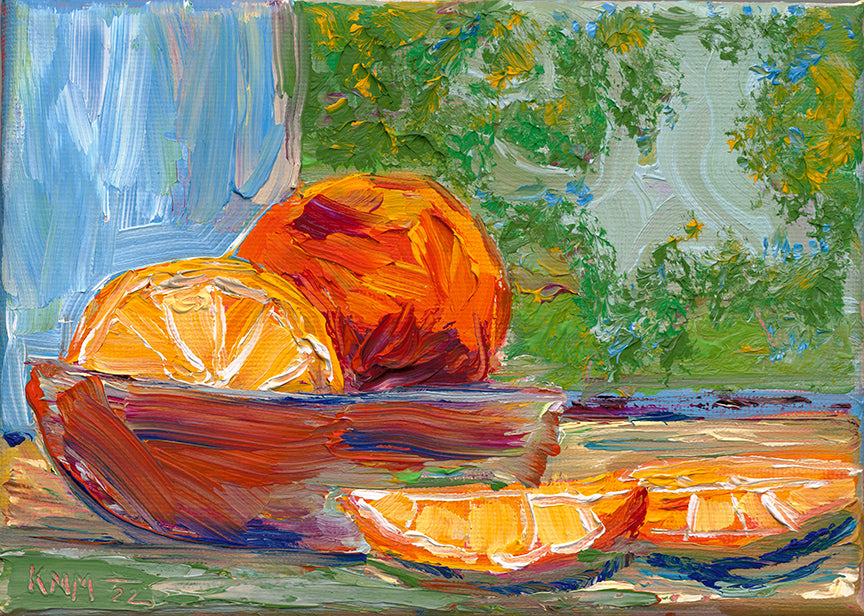 Sunset Oranges Oil Painting