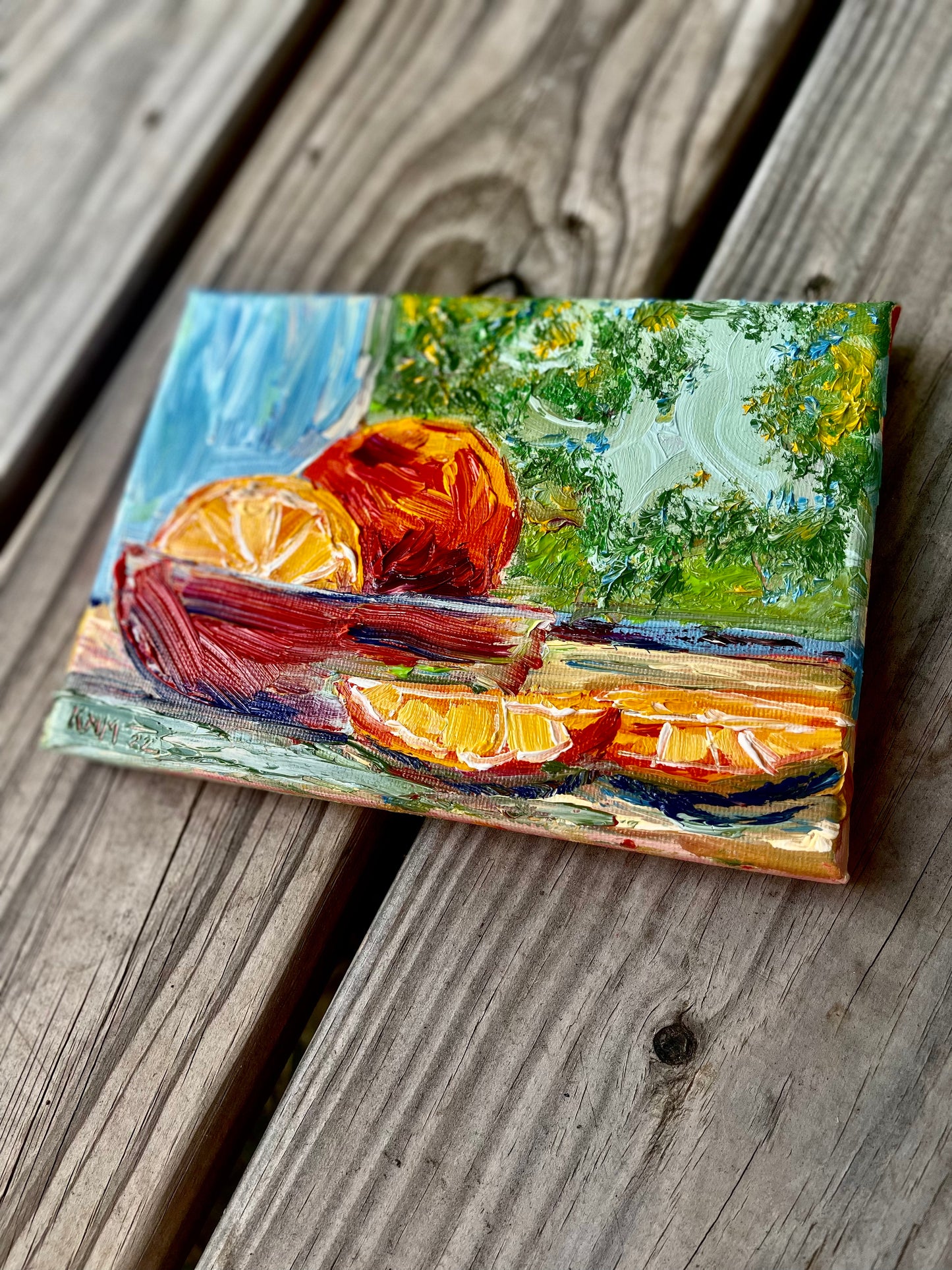 Sunset Oranges Oil Painting