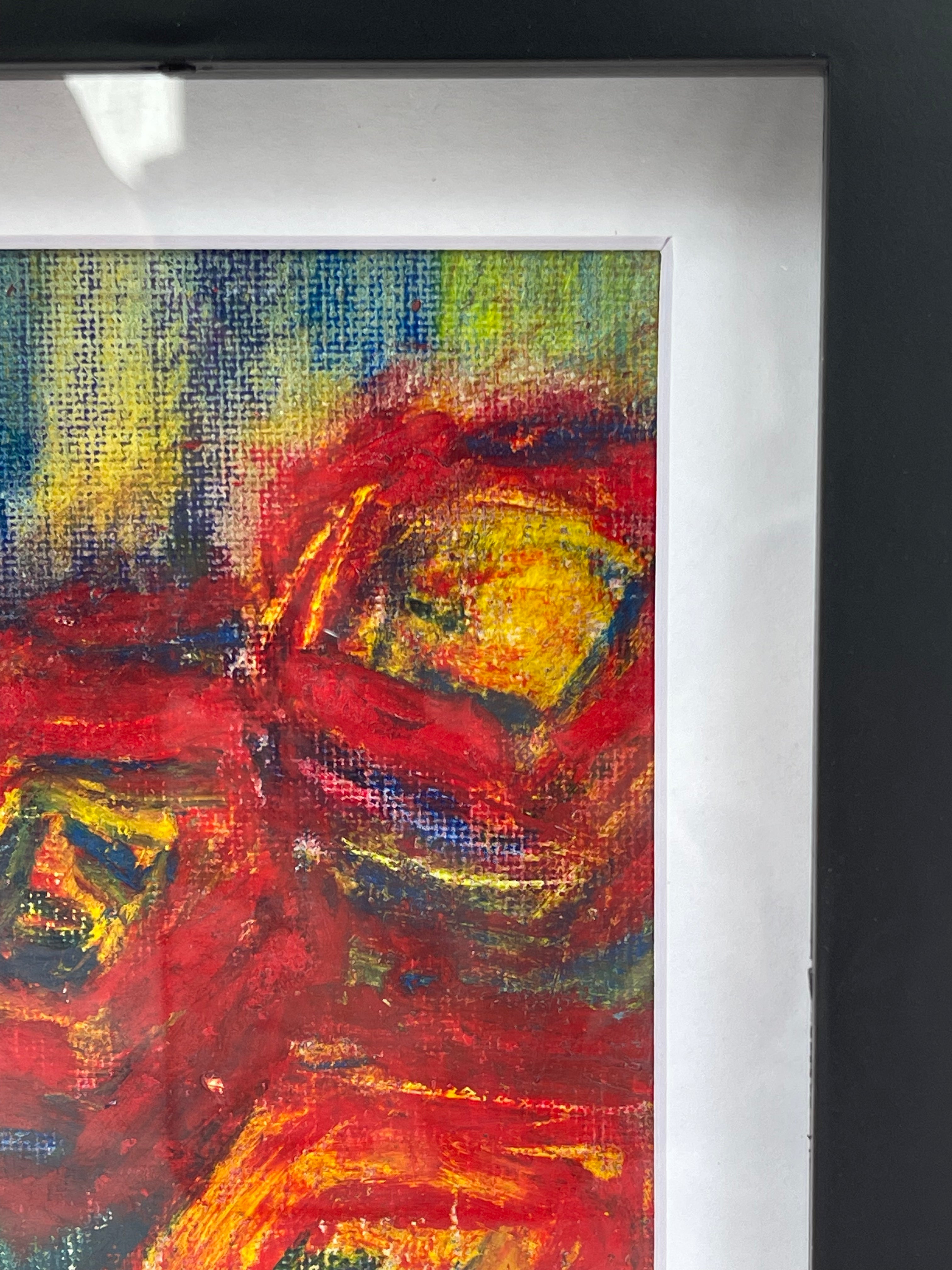 Tapestry Roses - 8" by 6" Mixed Media Painting