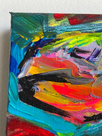 Submerged Roses Mixed Media Painting