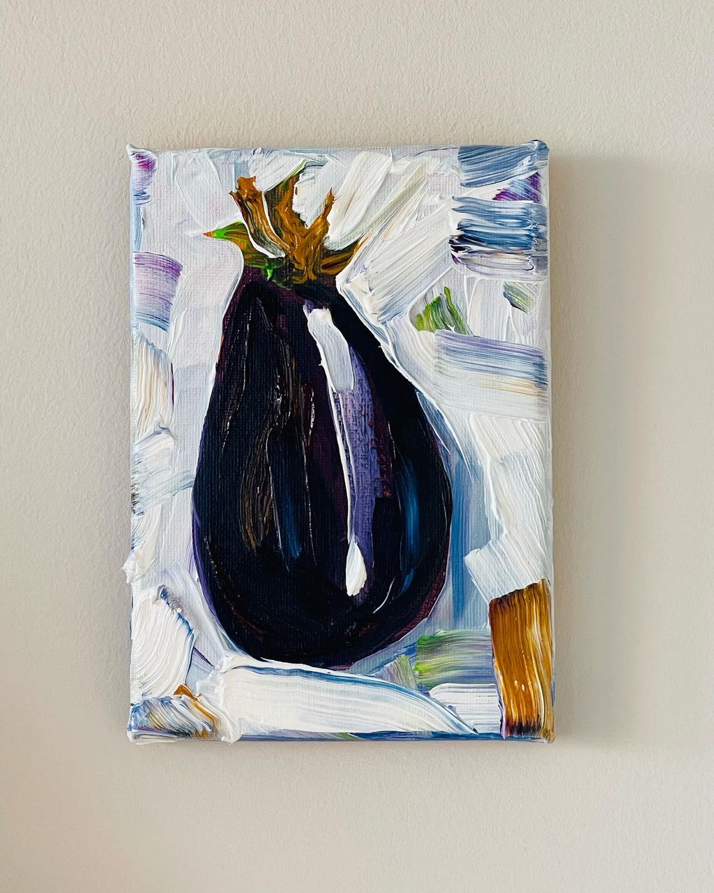 One Eggplant Oil Painting