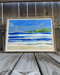 Sloppy Seascape Acrylic Painting